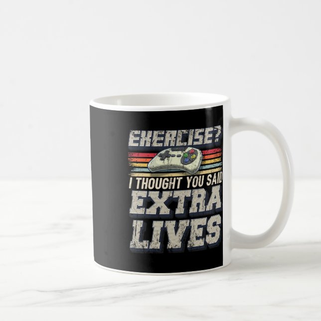 Lives Funny Video Game Controller Retro Gamer Boys Kaffeetasse (Rechts)