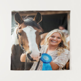 Livestock Show Horse Photo Customize Wandteppich