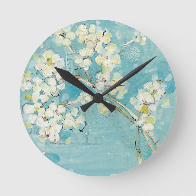 LiveTürkis Runde Wanduhr (Vorderseite)