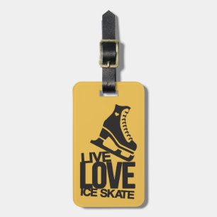 Livezahl Skaten der Liebe-Eis-Skate-  Gepäckanhänger