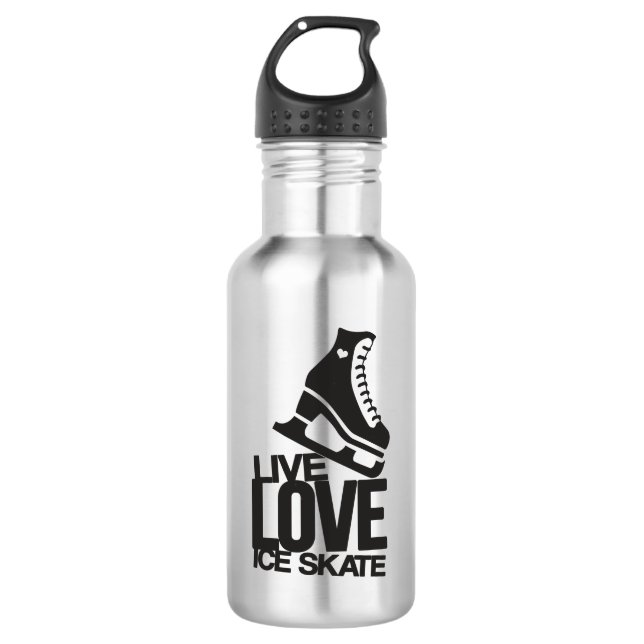 Livezahl Skaten der Liebe-Eis-Skate-| Trinkflasche (Vorderseite)