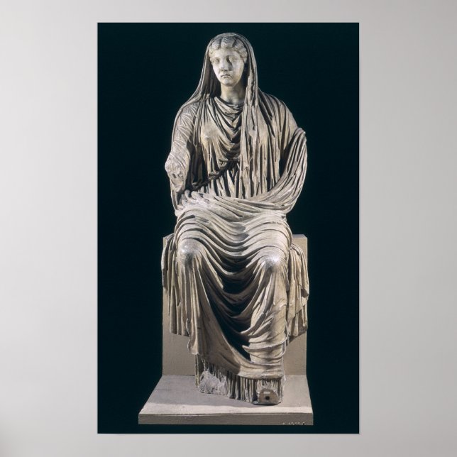 Livia-Statue aus dem Posthumer bei Véliéia Poster (Vorne)