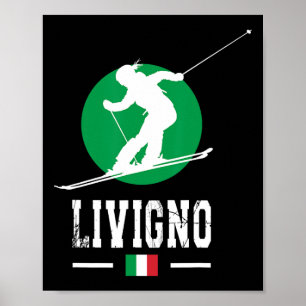 Livigno Italien Ski Resort Alpen Italienisches Ski Poster