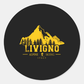 Livigno Italien Skigebiet Alp Locarno Runder Aufkleber