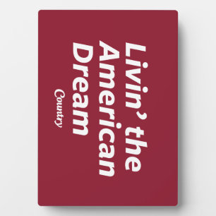 Livin' amerikanischer Traum Fotoplatte