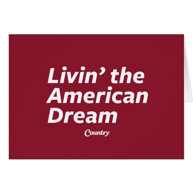 Livin der amerikanische Traum (Vorderseite (Horizontal))