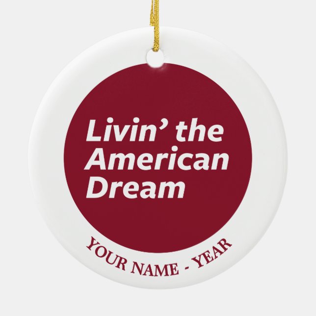 Livin der amerikanische Traum 2 Keramikornament (Hinten)