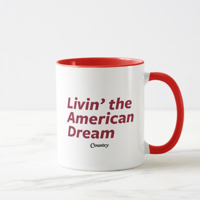 Livin der amerikanische Traum Tasse (Rechts)