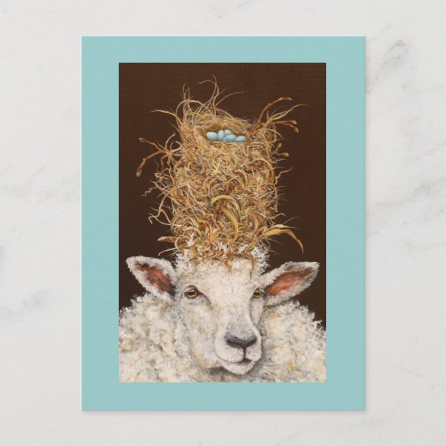 Livin' High on the Sheep Postcard Postkarte (Vorderseite)