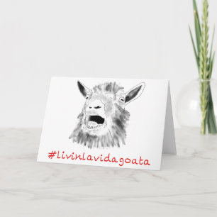 Livin La Vida Goata Funny Screening Ziege Zeichnen Karte