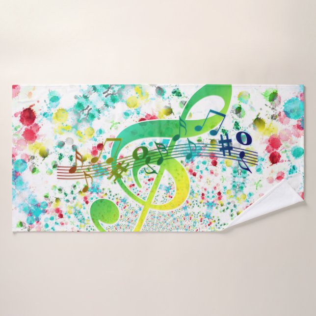 Livin Leben Lovin Musik!! Neuheit Badhandtuch Set (Badehandtuch)