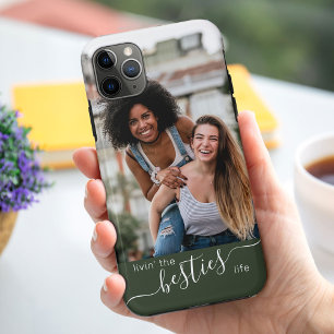 Livin the Besties Life Quote Green Friends Foto Case-Mate iPhone Hülle