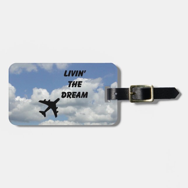 Livin' the Dream ID tag Gepäckanhänger (Vorderseite horizontal)