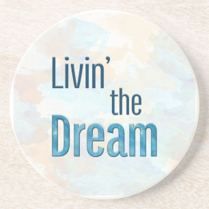 Livin' the Dream Sky Background Getränkeuntersetzer