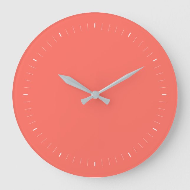 Living Coral 2019 Pantone Große Wanduhr (Vorderseite)