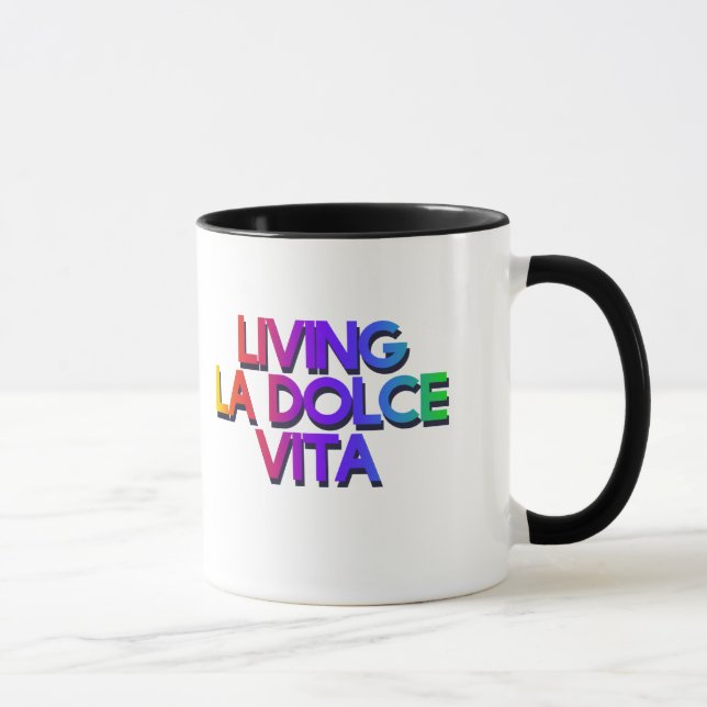 Living la dolce vita Ich bin in Liebe Tasse (Rechts)