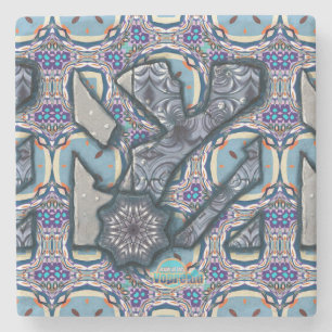 Living Metal No. 2 von Alexandra Cook aka Linandar Steinuntersetzer