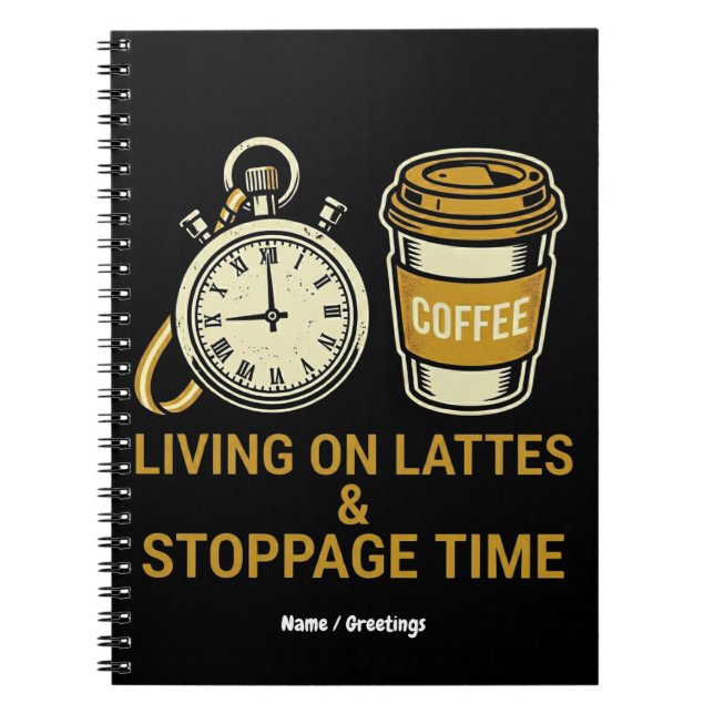 Living on Lattes & Stoppage Time Funny Soccer Mom Notizblock (Vorderseite)