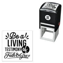 Living Testimony Bible Quote Christian Motivation Permastempel