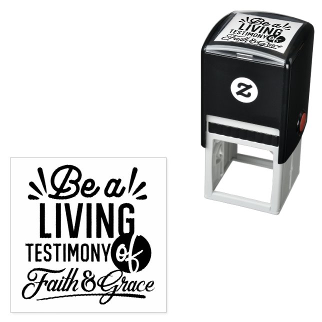 Living Testimony Bible Quote Christian Motivation Permastempel (Beispiel)