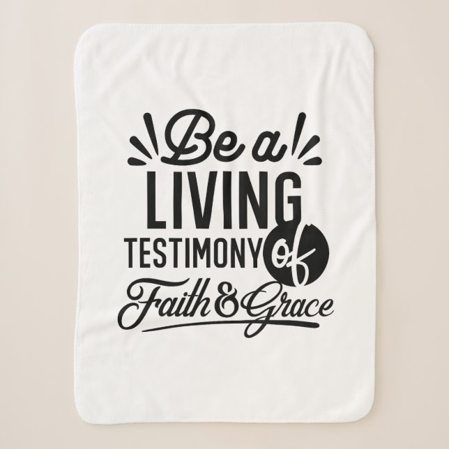 Living Testimony Bible Quote Christian Motivation Sherpadecke (Vorderseite)