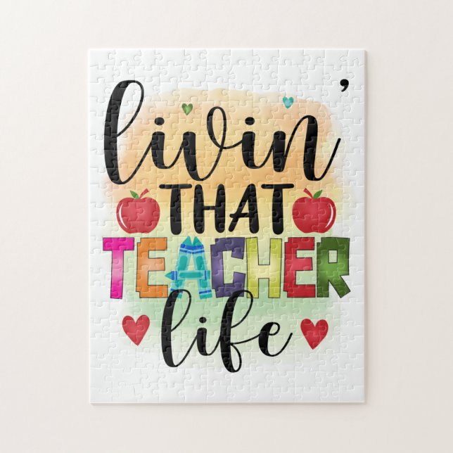 Living That Teacher Life - Gift For Teachers (Vertikal)