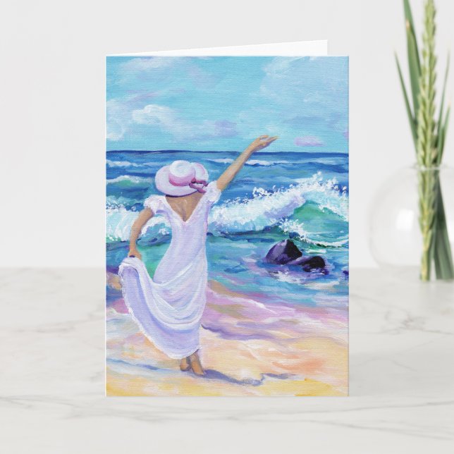 Living the Dream at the Beach Aloha Carte de voeux (Devant)