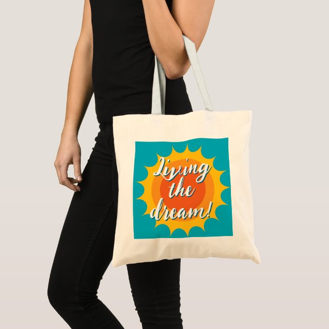Living the dream sunny tote bag for women (Devant (produit))