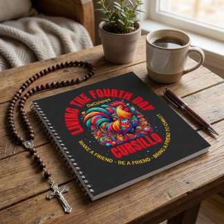 Living The Fourth Day Cursillo DeColores Rooster Notizbuch