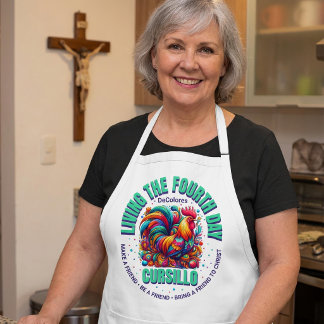 Living The Fourth Day Cursillo DeColores Rooster Schürze