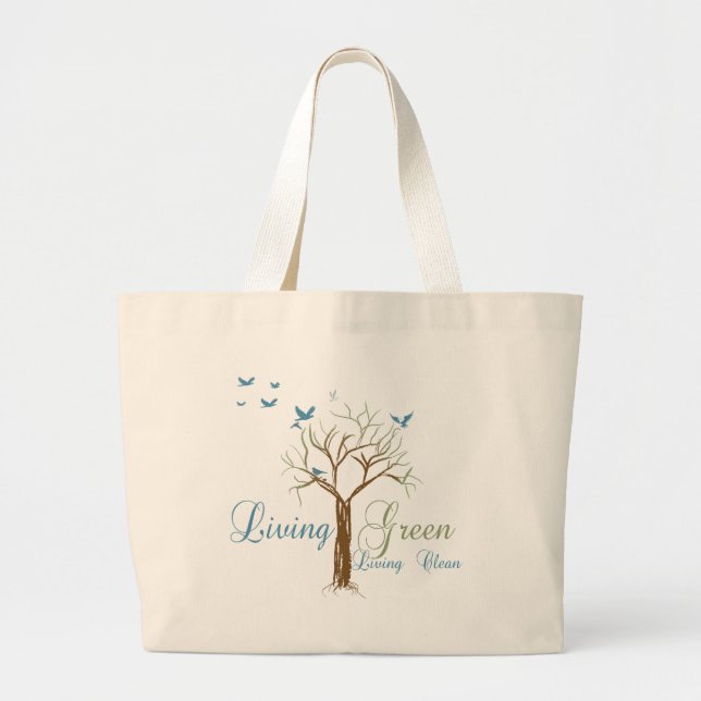LivingGreen Jumbo Stoffbeutel (Vorne)