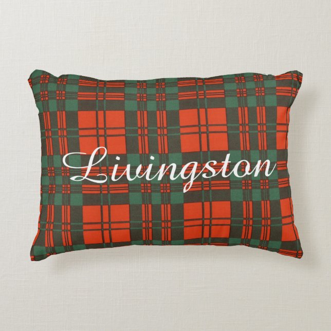Livingston-Clan karierter schottischer Tartan Zierkissen (Vorderseite)