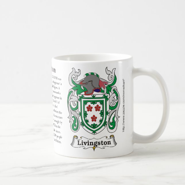 Livingston, der Ursprung, Bedeutung und das Wappen Kaffeetasse (Rechts)