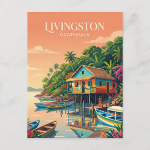 Livingston (Lívingston) Guatemala Postkarte