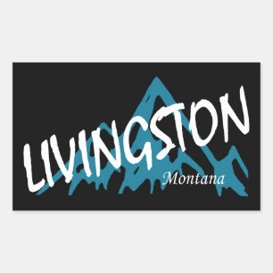 Livingston Montana Berg Rechteckiger Aufkleber