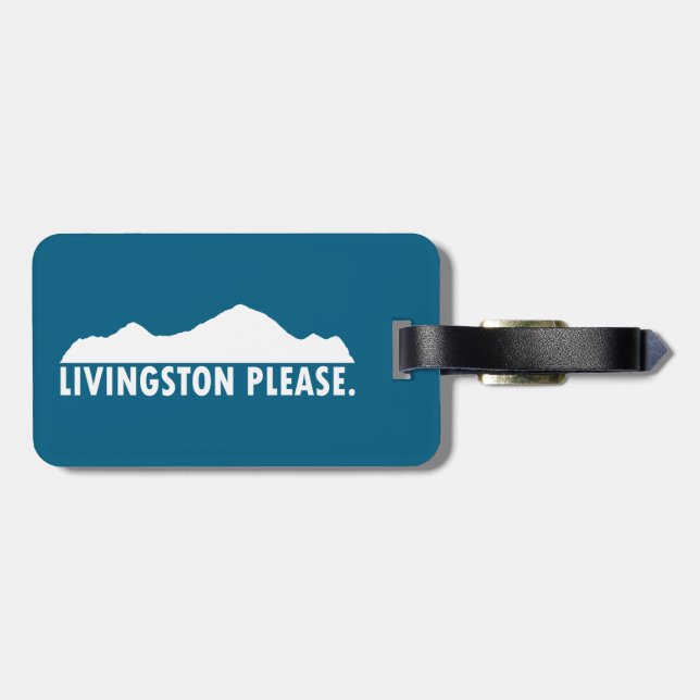 Livingston Montana Bitte Gepäckanhänger (Rückseite horizontal)