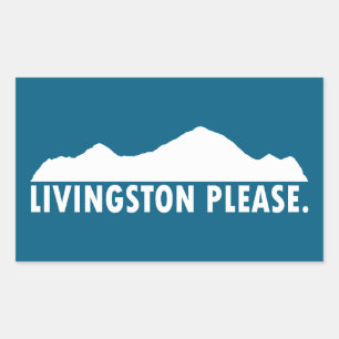 Livingston Montana Bitte Rechteckiger Aufkleber