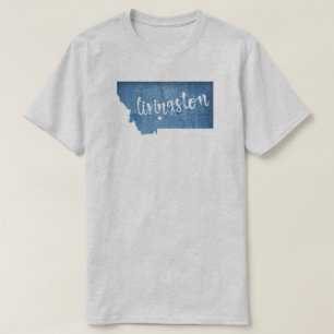 Livingston Montana Holzmaserung T-Shirt