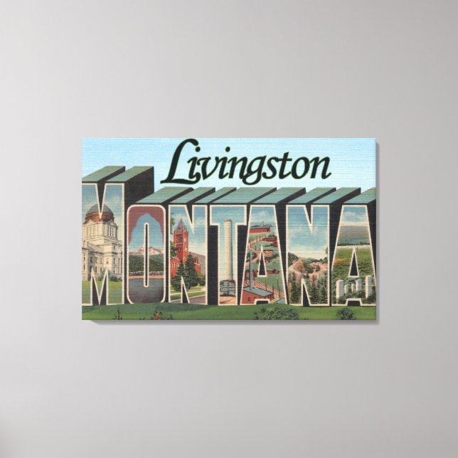 Livingston, Montana Leinwanddruck (Vorderseite)