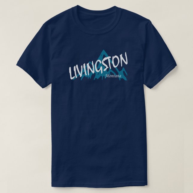 Livingston Montana Mountain T-Shirt (Design vorne)