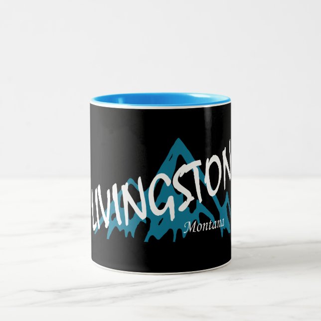 Livingston Montana Mountain Zweifarbige Tasse (Mittel)