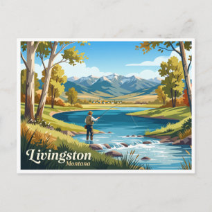 Livingston Montana Postkarte