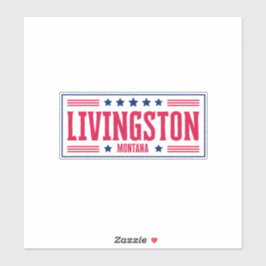 LIVINGSTONE MONTANA Stars & Streifen Aufkleber
