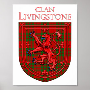 Livingstone Tartan Schottisch Kariert Lion Rampant Poster