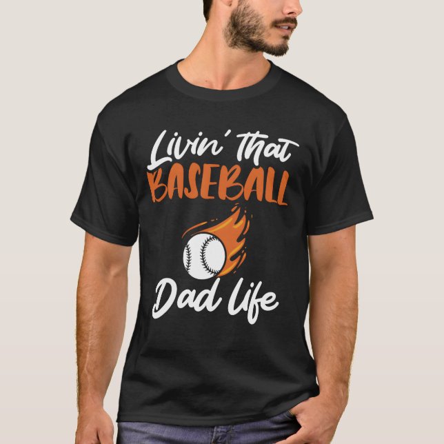 Livinhat Baseball Dad Life Sports Fathers Day fami T-Shirt (Vorderseite)