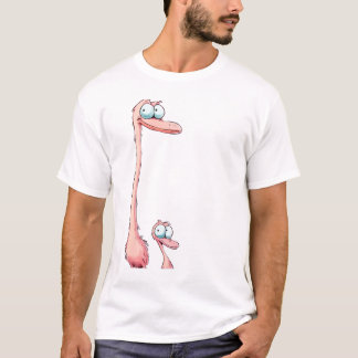 LIVIYA - Strauße aus Niedlichem Cartoon T-Shirt