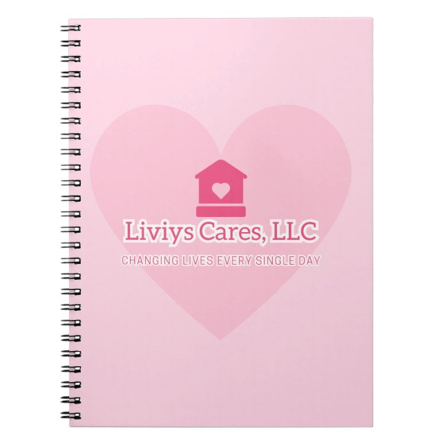 Liviys Cares Logo Notebook Notizblock (Vorderseite)