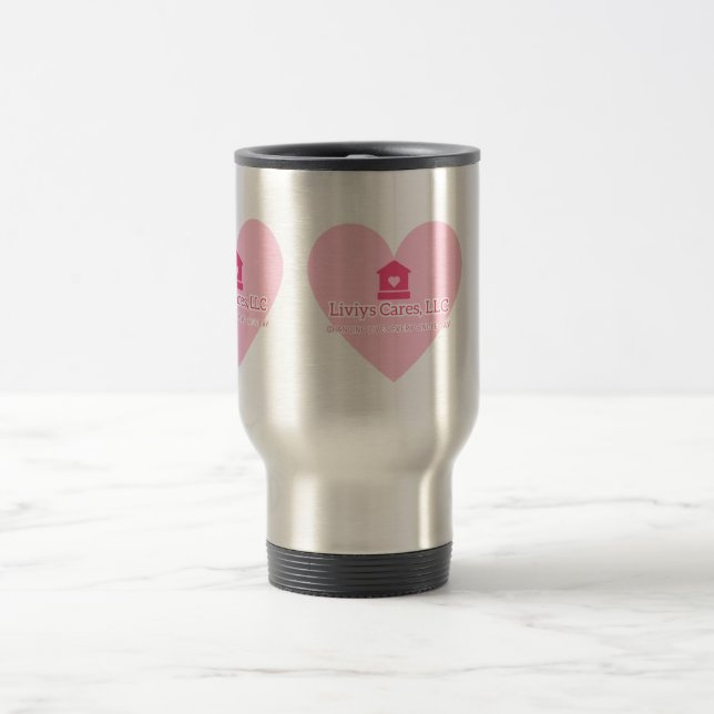 Liviys Cares Logo Reisebecher (Mittel)