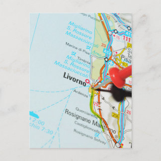 Livorno, Italien Postkarte