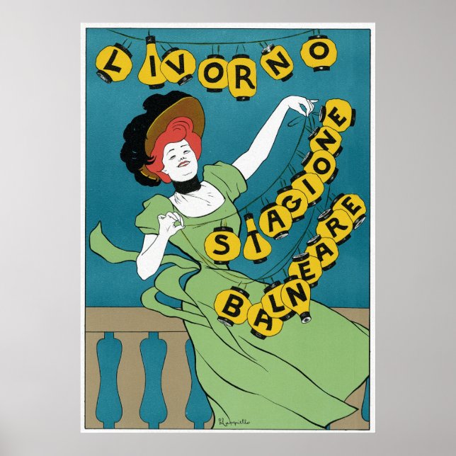 Livorno Stagione Balneare Poster (Vorne)